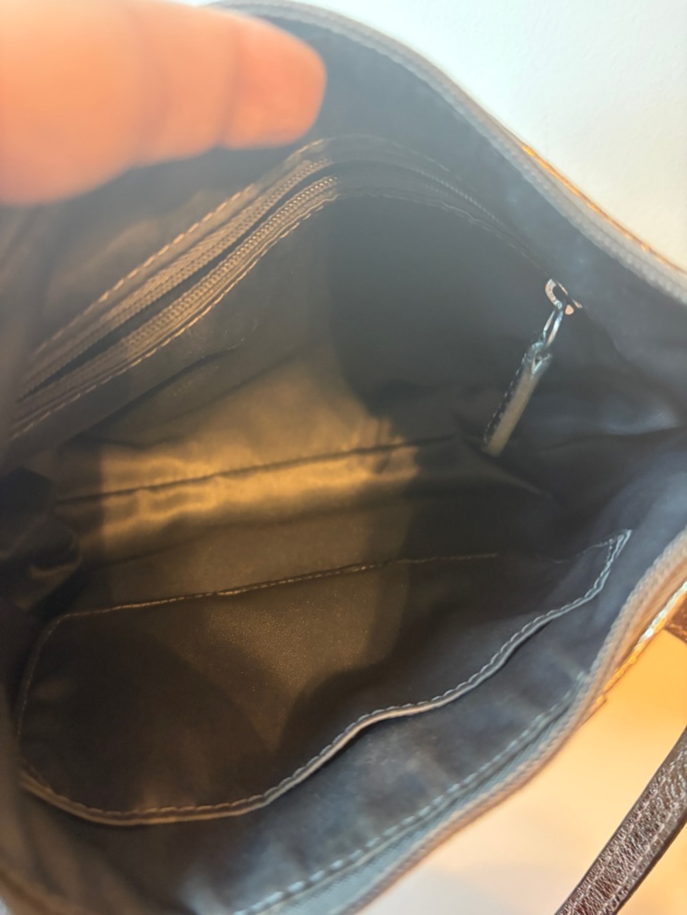 Coach Metallic Bronze Leather Crossbody Bag - Picture 9 of 9